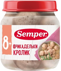 Изображение товара Фрикадельки Semper Кролик  с 8 месяцев 100г