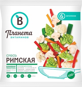 Изображение товара Смесь овощная Планета Витаминов Римская быстрозамороженная 400г