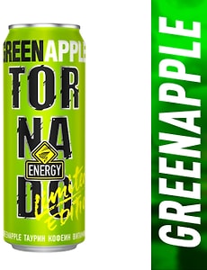 Изображение товара Напиток Tornado Energy Green Apple энергетический 450мл