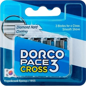 Изображение товара Сменные кассеты для бритья Dorco Pace 3 Cross с 3 лезвиями 4шт