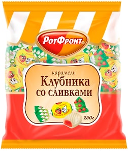 Изображение товара Карамель Рот Фронт Клубника со сливками 250г
