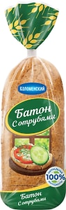 Изображение товара Хлеб Коломенский Батон с отрубями нарезка 300г