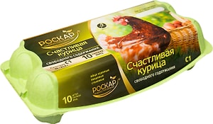 Изображение товара Яйца Роскар Счастливая курица С1 коричневые 10шт