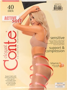 Изображение товара Колготки Conte Elegant Active Soft 40 Nero Черный Размер 2