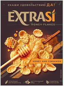 Изображение товара Хлопья Extrasi Golden кукурузные с медом и корицей 250г