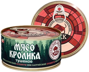 Изображение товара Кролик Балтийский деликатес тушеный 325г