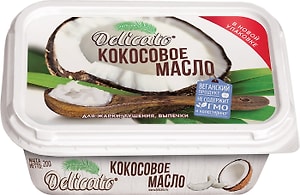 Изображение товара Масло кокосовое Delicato рафинированное отборное 200г