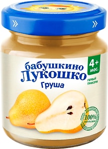 Изображение товара Пюре Бабушкино Лукошко Груша 100г