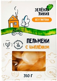 Изображение товара Пельмени Зеленая линия с цыпленком без глютена 350г