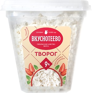Изображение товара Творог Вкуснотеево 9% 300г
