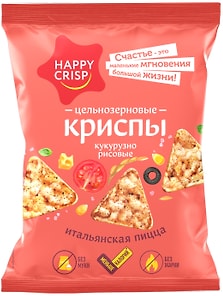 Изображение товара Чипсы Happy Crisp кукрузно-рисовые Пицца 50г