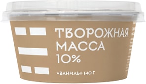 Изображение товара Масса творожная Братья Чебурашкины с ванилью 10% 140г