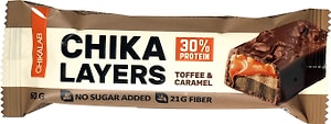 Изображение товара Батончик  без сахара Chikalab layers  Соленая карамель и арахис 60Г