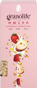 Изображение товара Мюсли Granolife Клубника-семена чиа 400г