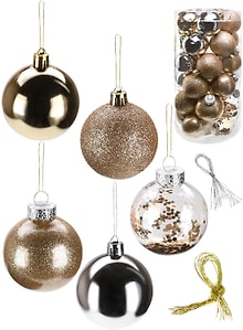 Изображение товара Набор елочных шаров Miland Праздник в золотых блестках 30шт*6см