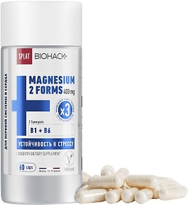 Изображение товара БАД Splat Biohack+ Магний 400 мг + Cинергисты В1 B6 60шт