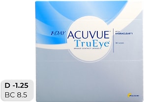 Изображение товара Контактные линзы Acuvue TruEye with HydraClear Однодневные -1.25/14.2/8.5 180шт