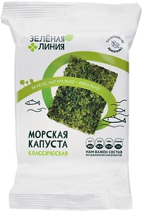 Изображение товара Капуста морская Зеленая Линия хрустящая классическая 10г