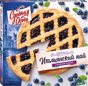 Изображение товара Пирог Сдобная Особа Итальянский Пай с начинкой Черника 400г