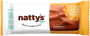 Изображение товара Шоколадный батончик Nattys&Go! Peanut с арахисовой пастой в молочном шоколаде 45г