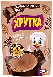 Изображение товара Какао-напиток Хрутка быстрорастворимый Супершоколадный вкус 200г