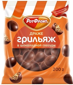 Изображение товара Драже Рот Фронт Грильяж в шоколадной глазури 200г