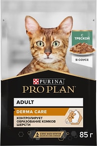 Изображение товара Влажный корм для кошек Pro Plan Nutri Savour Elegant для здоровья кожи и шерсти кусочки в соусе с треской 85г
