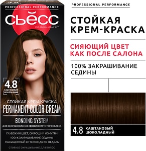 Изображение товара Крем-краска для волос Сьесс 4-8 Каштановый шоколадный 115мл