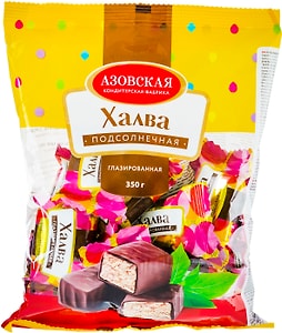 Изображение товара Халва Азовская КФ Подсолнечная глазированная 350г