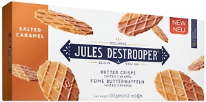 Изображение товара Печенье Jules Destrooper Butter Crisps с глазурью Соленая карамель 100г