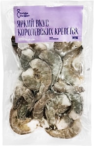 Изображение товара Креветки Люди Любят Королевские Ваннамей без головы в панцире 16/20 500г