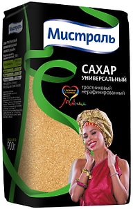 Изображение товара Сахар Мистраль Универсальный тростниковый нерафинированный 900г