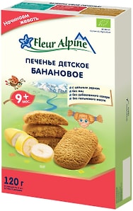 Изображение товара Печенье Fleur Alpine детское Банановое с 9 месяцев 120г