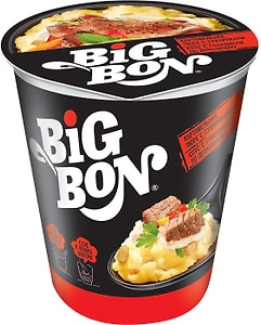 Изображение товара Картофельное пюре Big Bon с сухариками и соусом говядина по-домашнему 60г