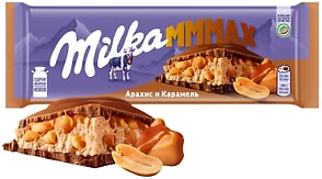 Изображение товара Шоколад молочный Milka МММАХ с арахисовой и карамельной начинкой с воздушным рисом 270г