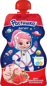 Изображение товара Йогурт Растишка Земляничное мороженое 2.6% 70г