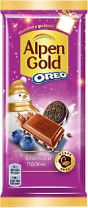 Изображение товара Шоколад Alpen Gold Молочный Орео Черничная поляна 85г