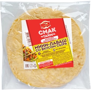 Изображение товара Мини-лаваш Смак Тайм со вкусом сыра 80г