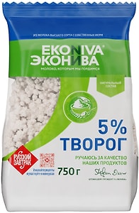 Изображение товара Творог ЭкоНива рассыпчатый 5% 750г