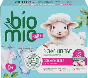 Изображение товара Порошок BioMio Baby Bio-Laundry Powder для детского белья без запаха 1кг