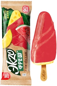 Изображение товара Мороженое Эkzo Эскимо молочное арбуз дыня 70г