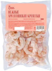 Изображение товара Креветки аргентинские Люди Любят очищенные свежемороженые 60/80 400г