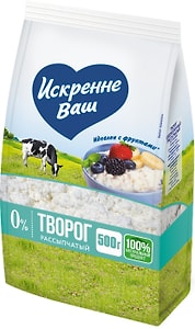 Изображение товара Творог Искренне Ваш обезжиренный 500г