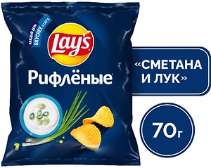 Изображение товара Чипсы Lays Сметана-Лук 70г