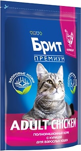 Изображение товара Сухой корм для кошек Brit Premium Adult с курицей 2кг