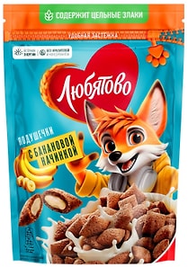 Изображение товара Подушечки Любятово С банановой начинкой 220г
