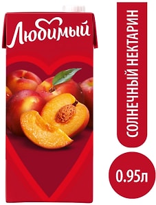 Изображение товара Напиток Любимый Солнечный нектарин 950мл