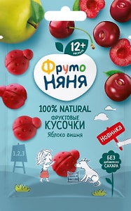 Изображение товара Кусочки фруктовые ФрутоНяня Яблоко-Вишня 15г