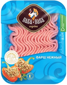 Изображение товара Фарш Пава-Пава Из индейки нежный 450г