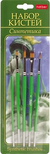 Изображение товара Набор кистей Hatber Синтетика 5шт